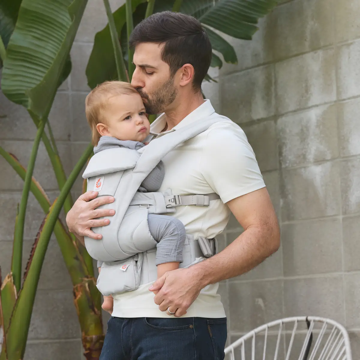 Ergobaby Omni Deluxe Cotton bärsele- Pearl Grey