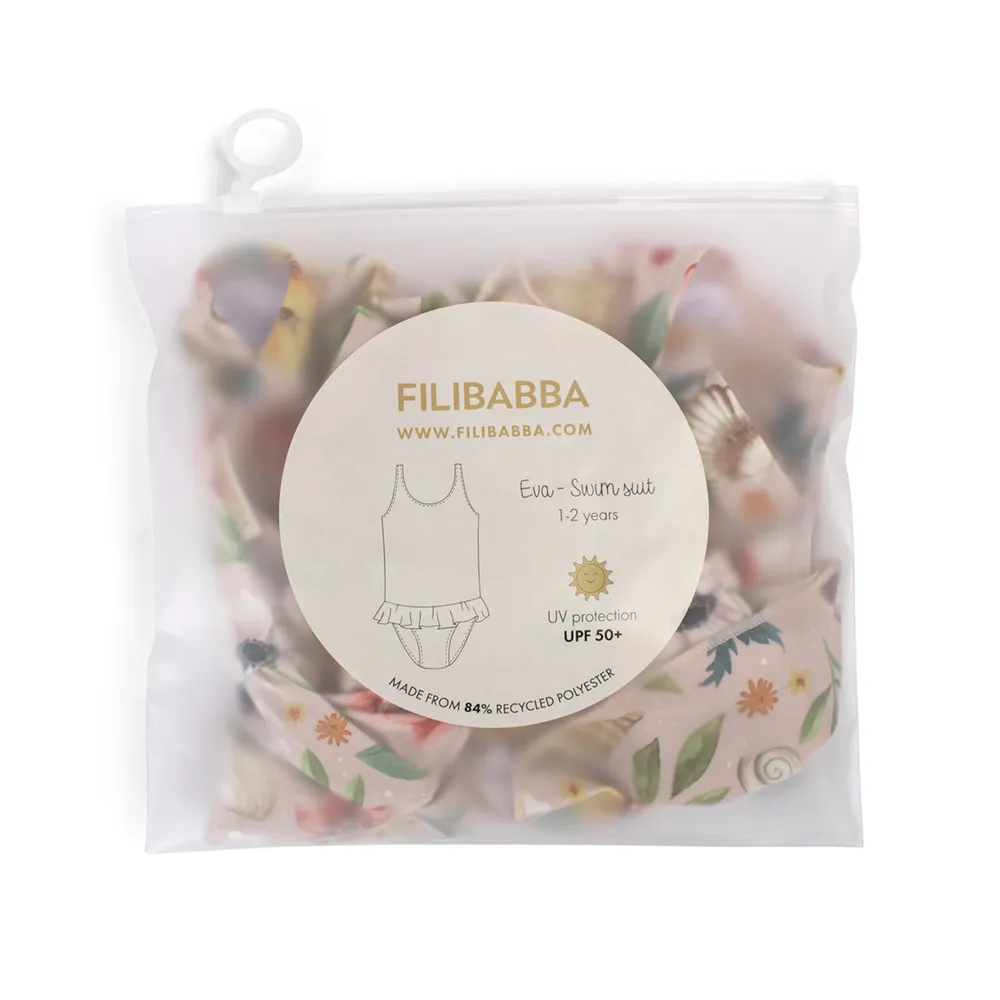 Filibabba Eva Baddräkt 1-2 år Ocean Blossom