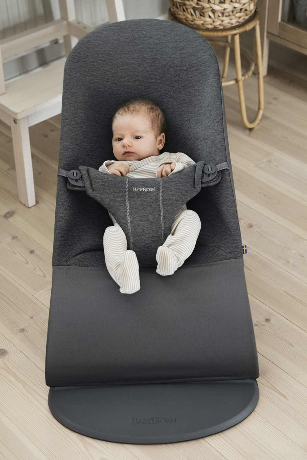 Babybjörn Babysitter Bliss 3D Jersey Svartgrå