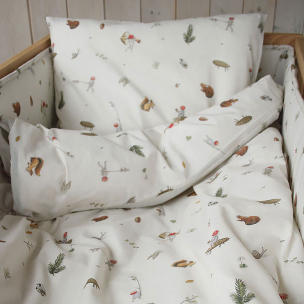 Rätt Start Beskow Tomtebobarnen Påslakanset spjälsäng beige