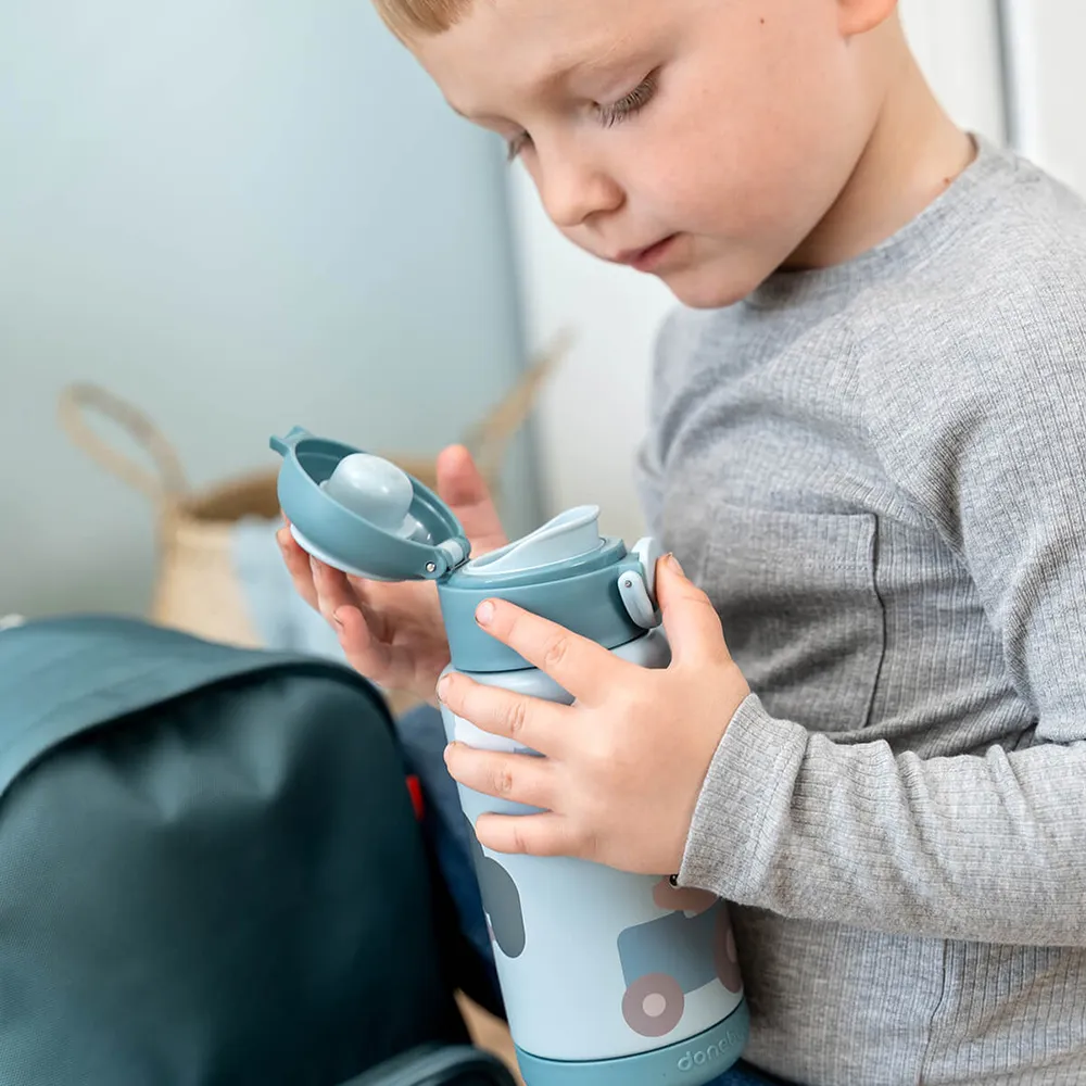 Done by Deer vattenflaska Tiny Farm Blue 340 ml