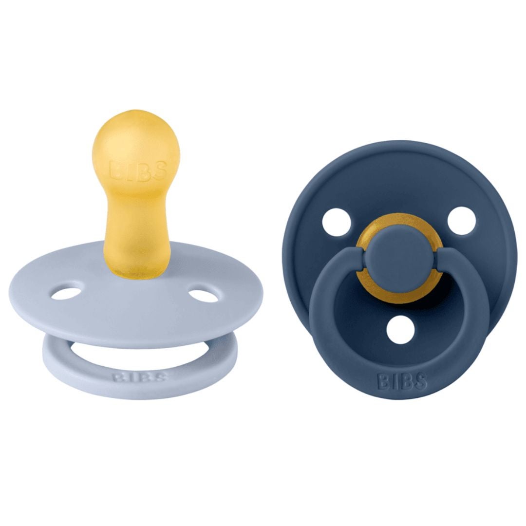 Bibs Napp 2-Pack 6-18m Dusty Blue/Steel Blue