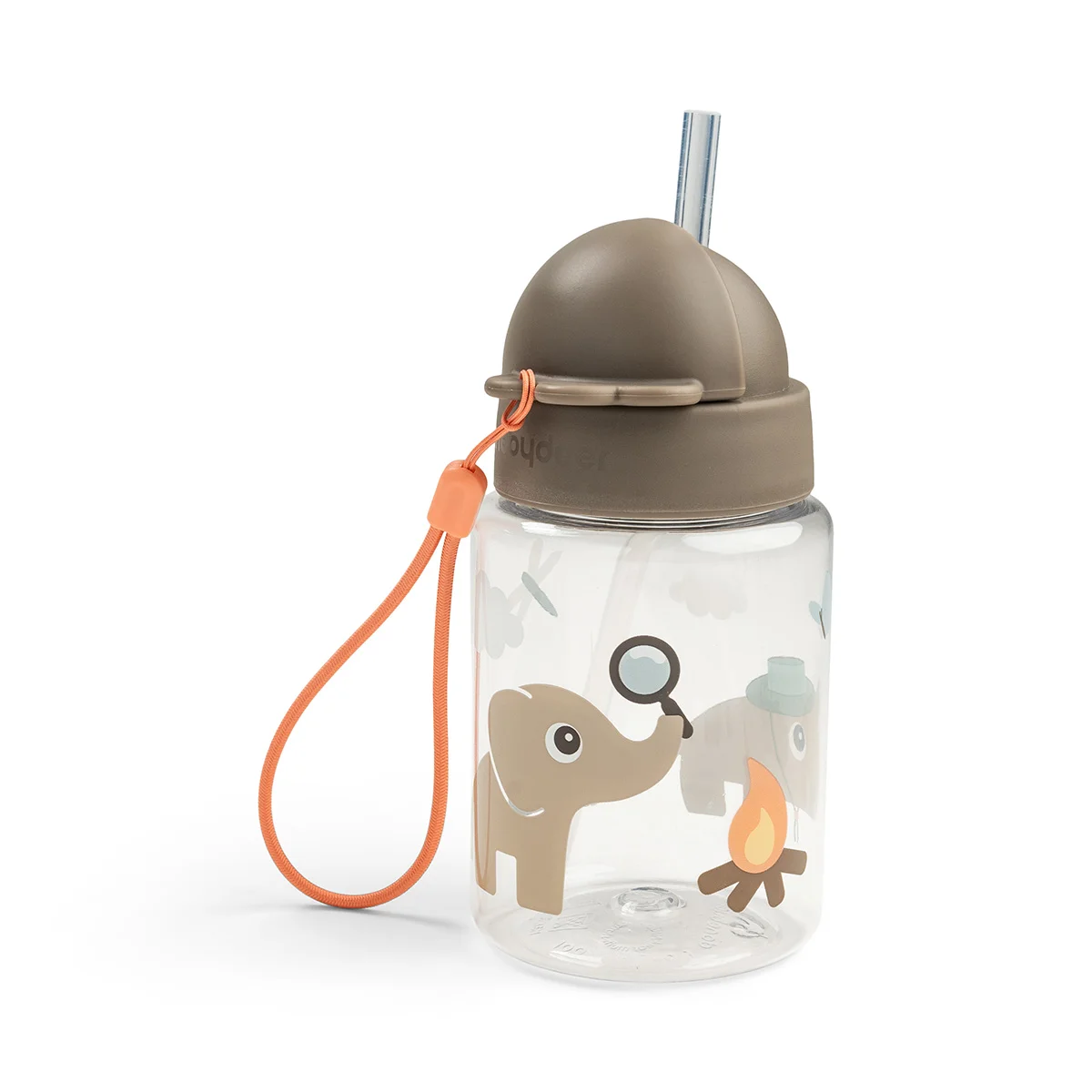 Done by Deer vattenflaska med sugrör tiny trails sand 280 ml
