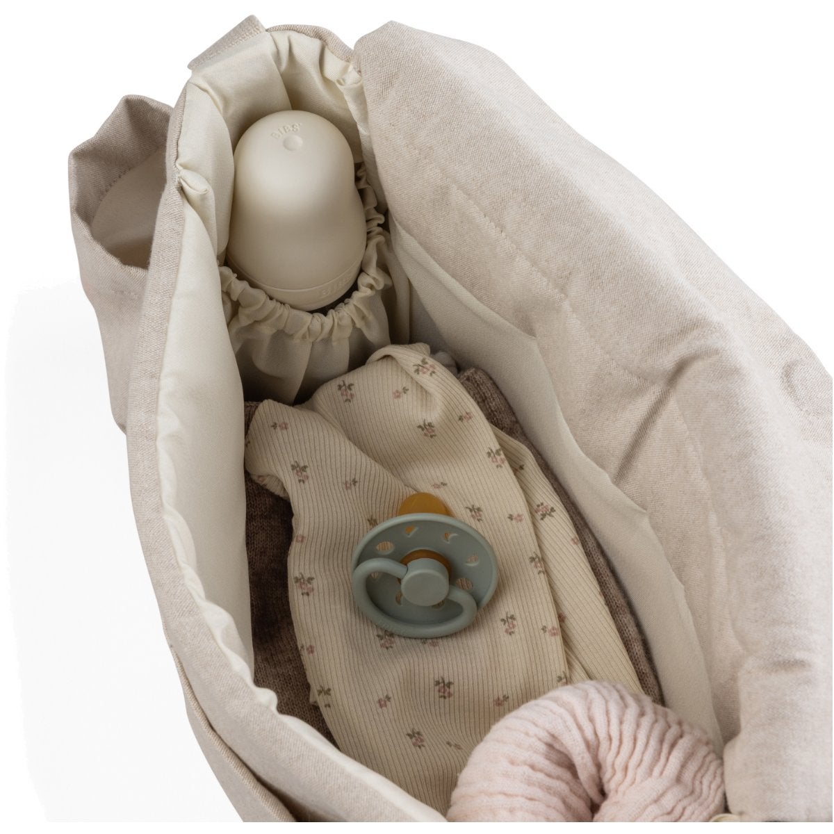 Sebra On-the-go mini skötväska morning beige melange