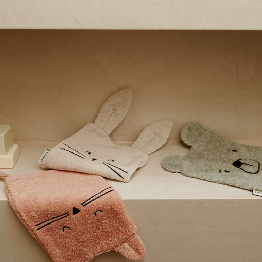 Liewood Sylvester Classic tvättlapp 3-Pack Dove blue mix