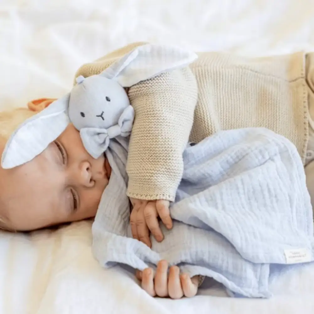 Teddykompaniet Diinglisar Snuttefilt Kanin Muslin babyblå
