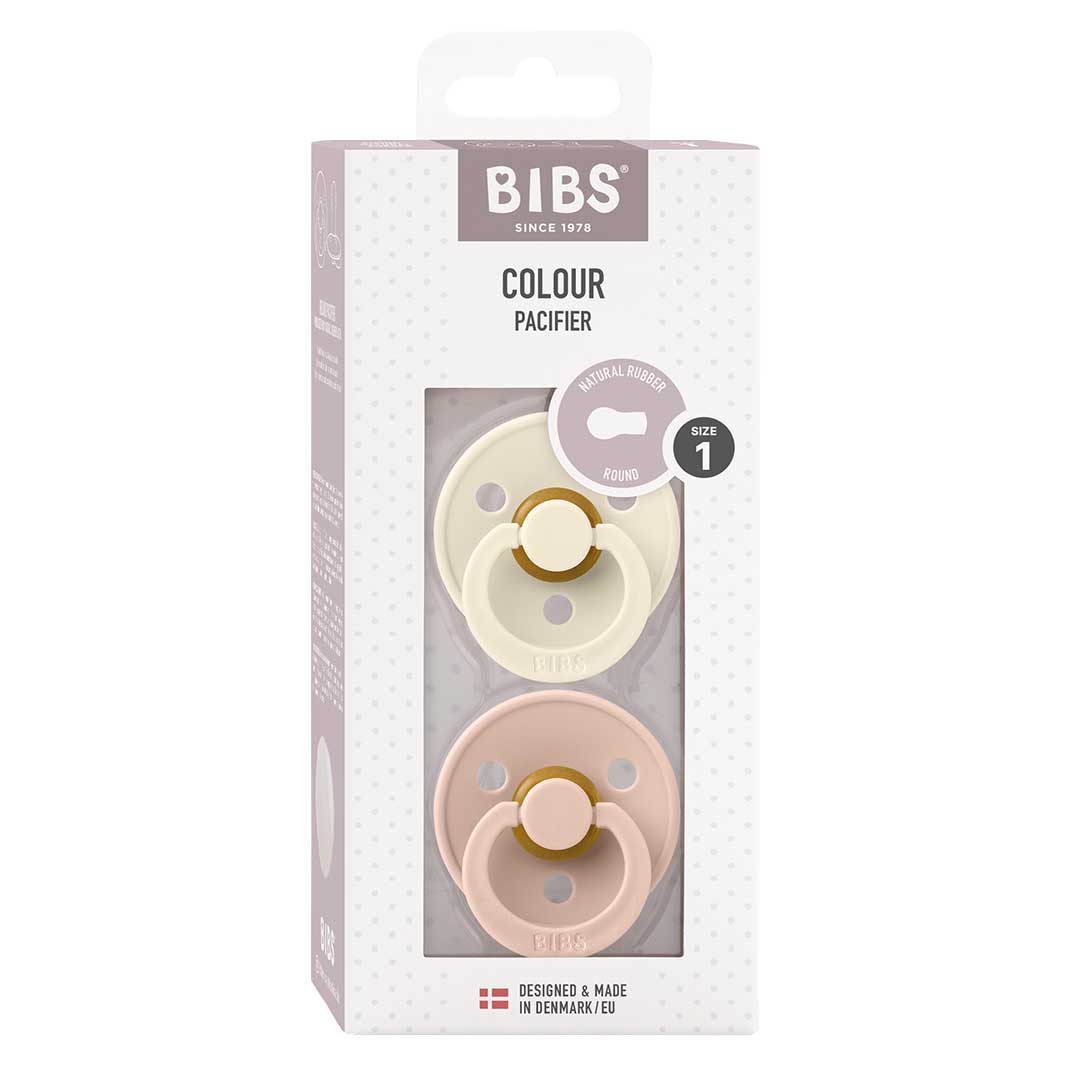 BIBS napp 2-pack 0-6m Ivory/Blush