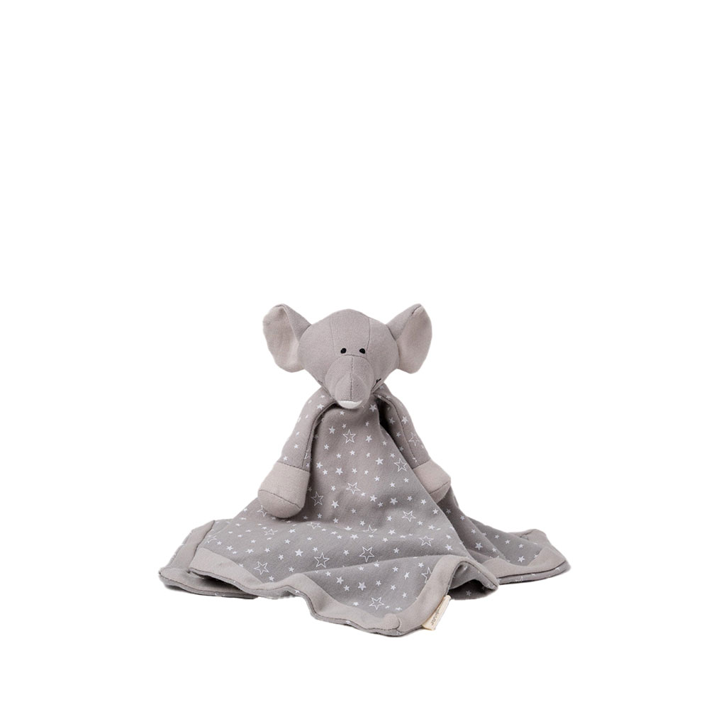 Teddykompaniet Diinglisar Organic Stars Snuttefilt elefant