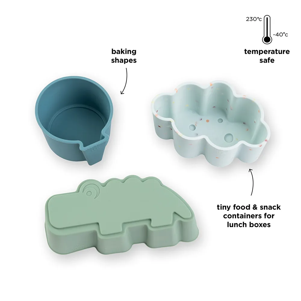 Done by Deer silikonformar 3-pack Happy Clouds Blue