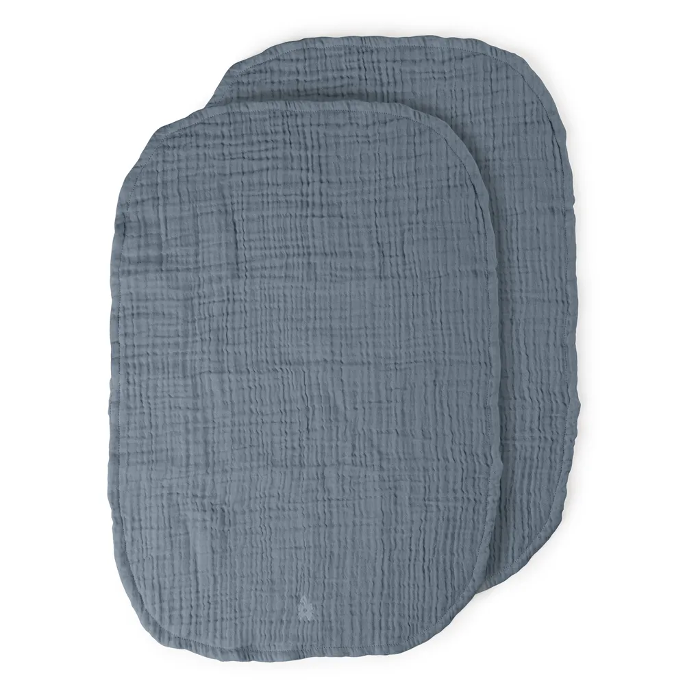 Sebra Skötbäddsunderlägg  2-pack muslin blue