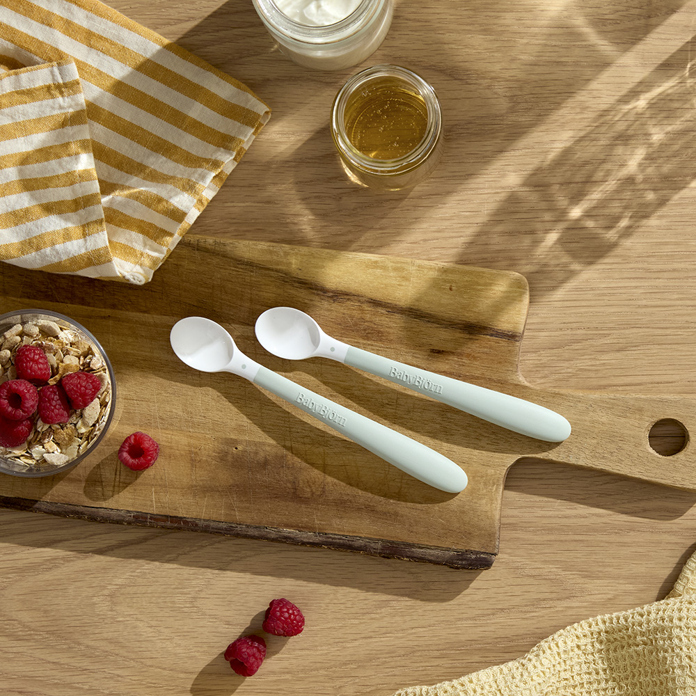 Babybjörn skedar, 2-packPowder Green                                                                      