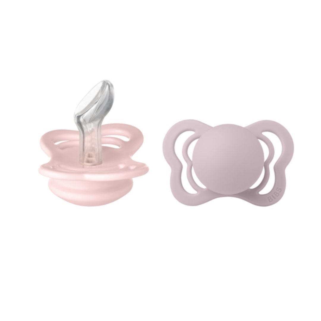 BIBS napp Couture 2-pack silikon 0-6m Blossom / Dusky Lilac