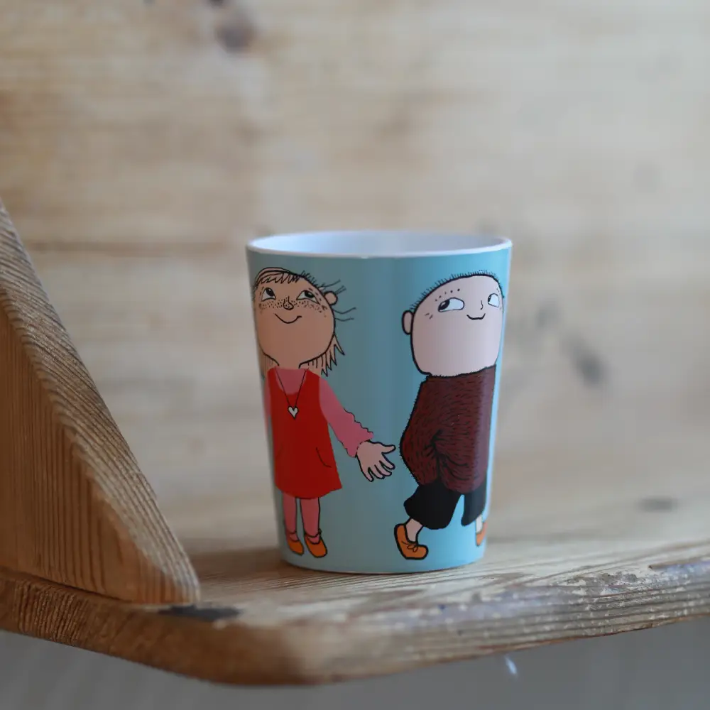 Rätt start Alfons Åberg Tumblermugg vänner