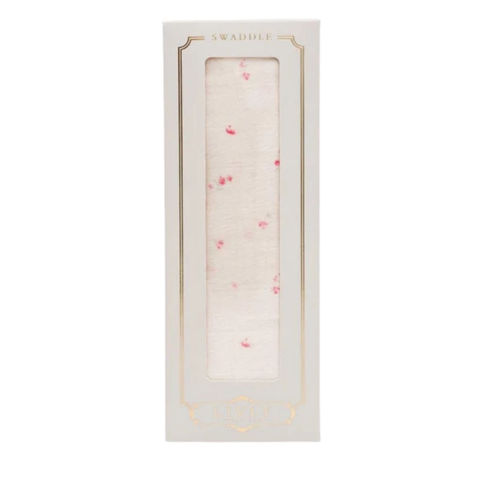 Livly Rose Garden Swaddle Ivory Onesize