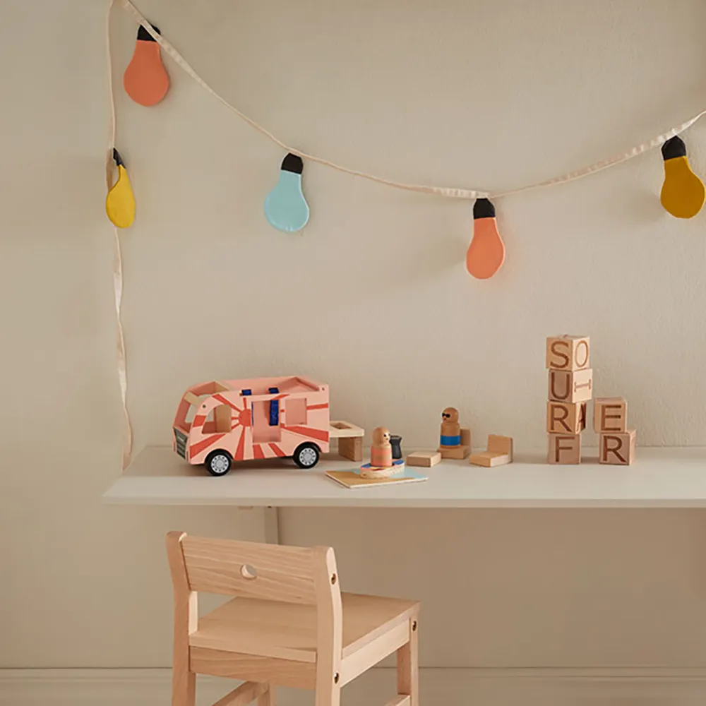 Kids Concept Girlang glödlampa grön multi