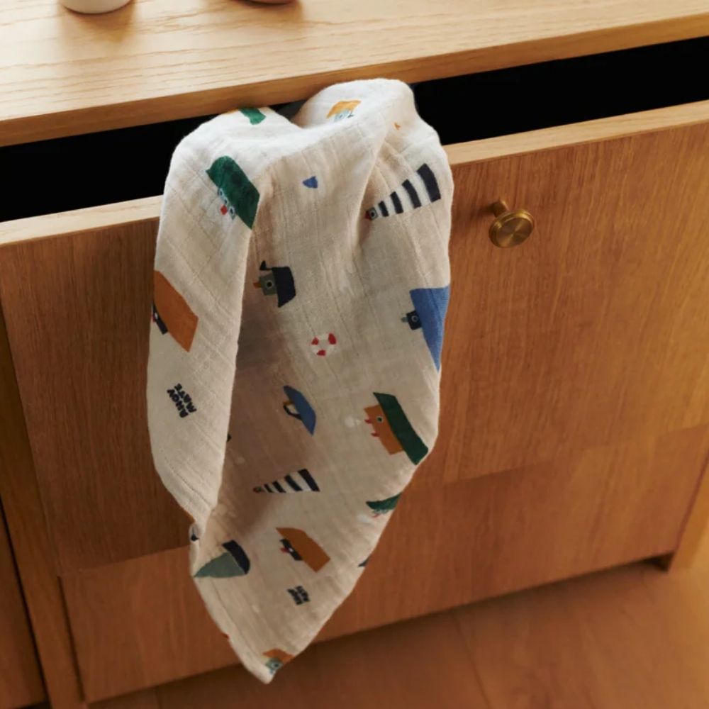 Liewood Lewis muslinfilt 2-pack – Sailing / Dove blue