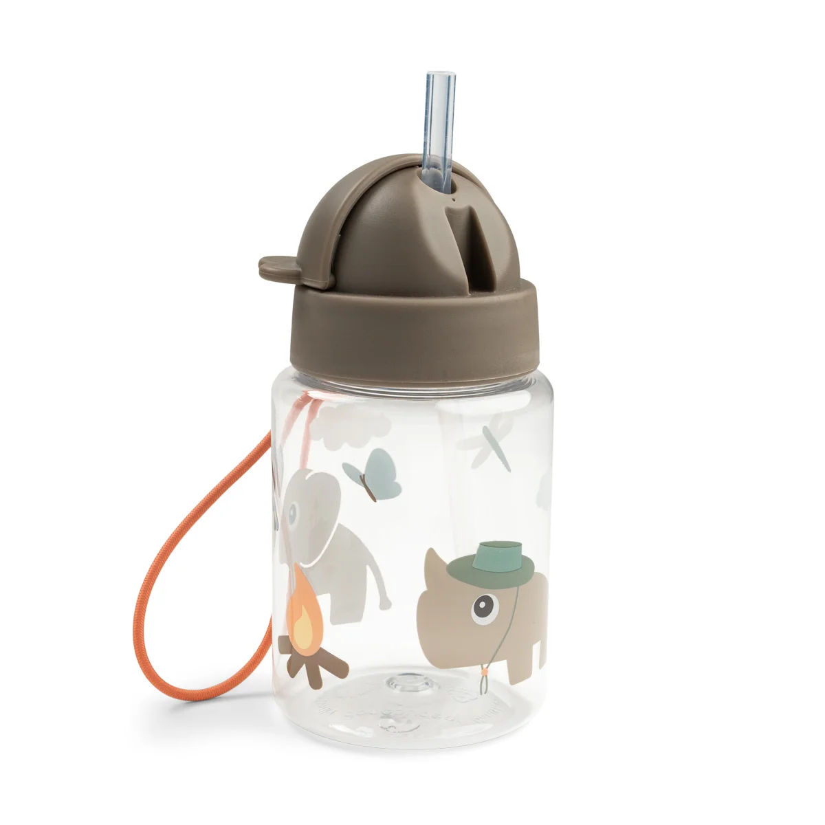 Done by Deer vattenflaska med sugrör tiny trails sand 280 ml