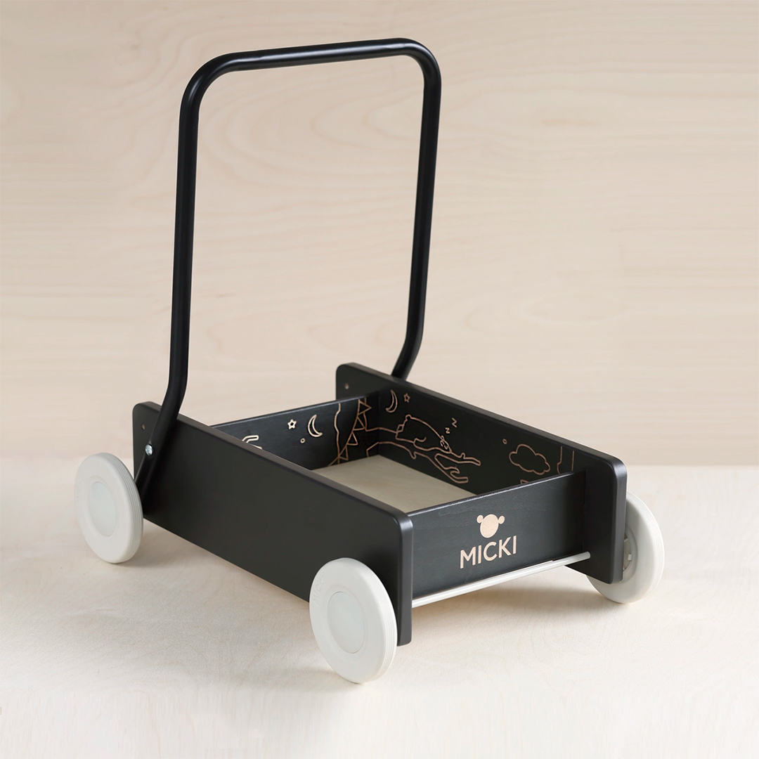 Micki Lära gå vagn Premium Svart