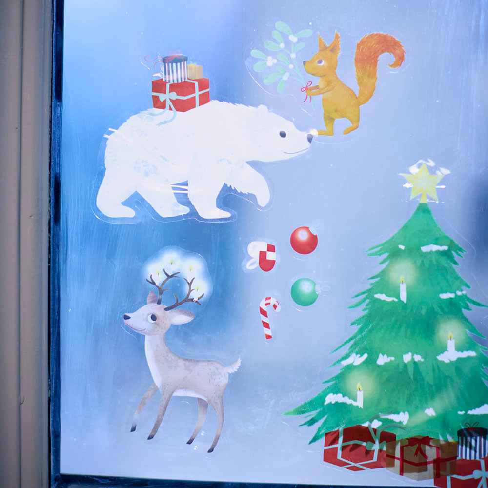 Filibabba fönsterklistermärken Wonderful Winter Forest friends