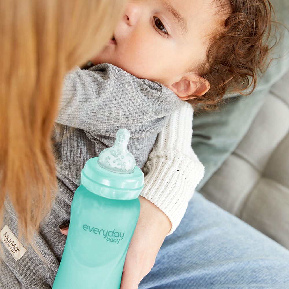 Everyday Baby nappflaska värmeavkännande Healthy + 240 ml - Turquoise