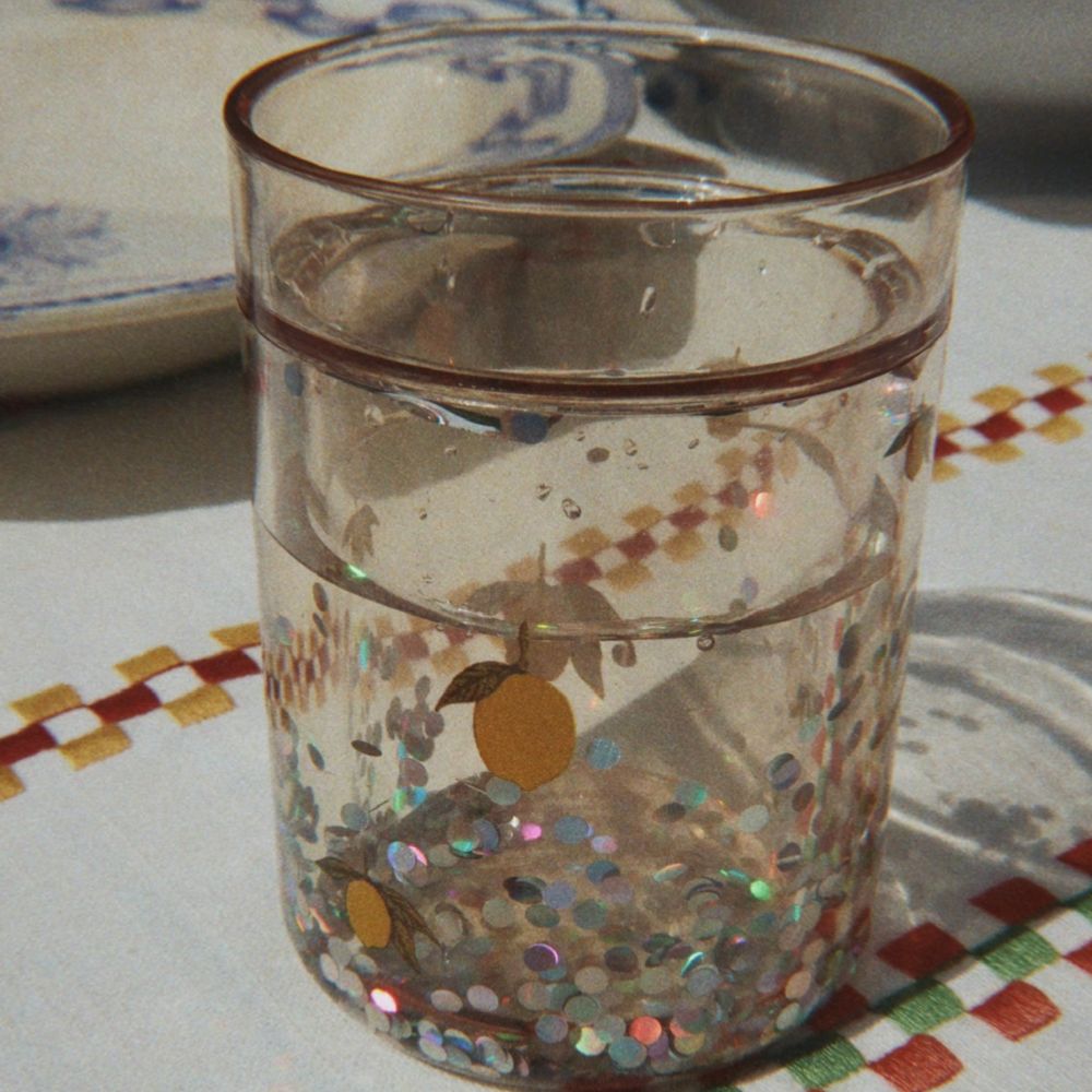 Konges Slöjd 2 Pack Glitter Cups Lemon- One Size