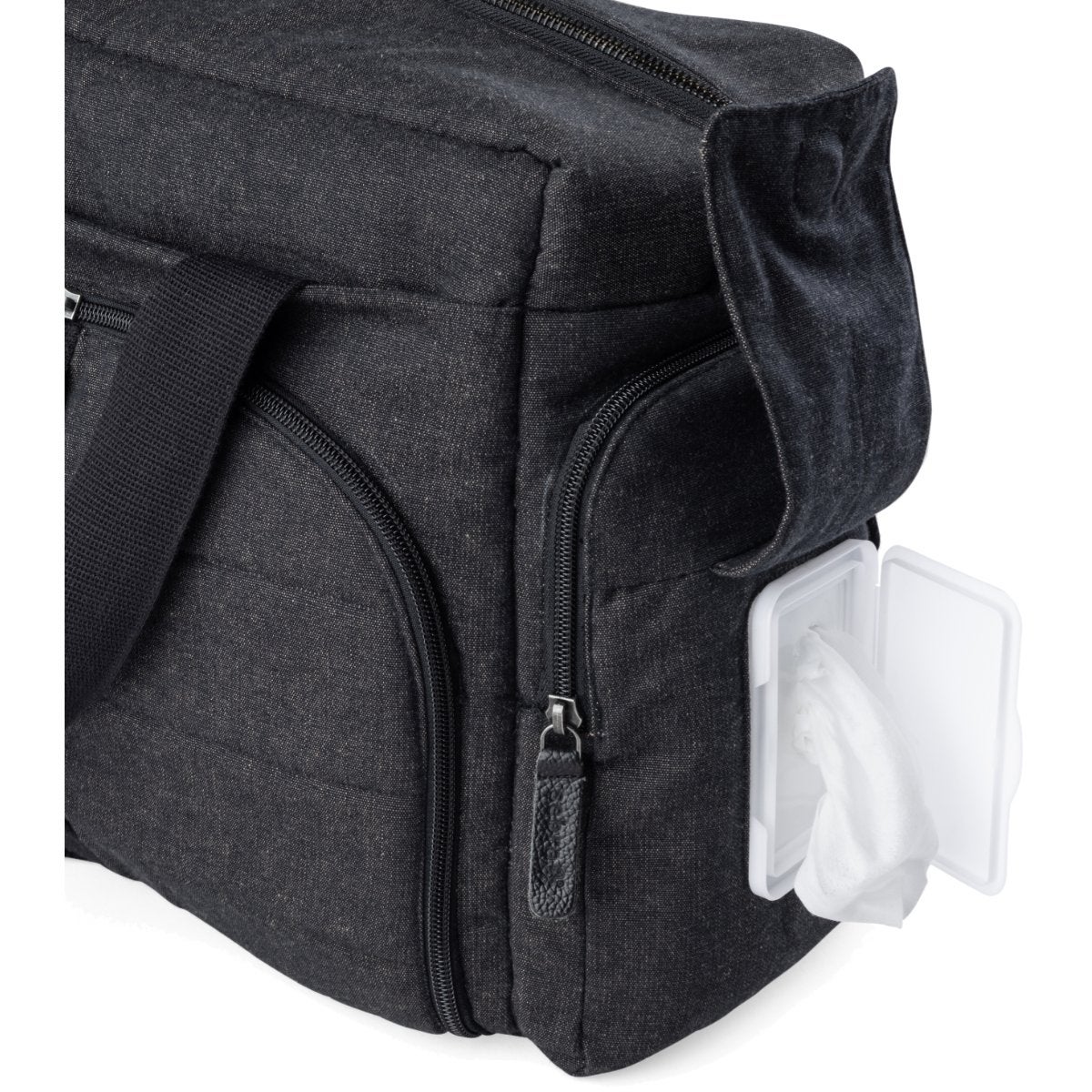Sebra On-the-go skötväska dark grey melange