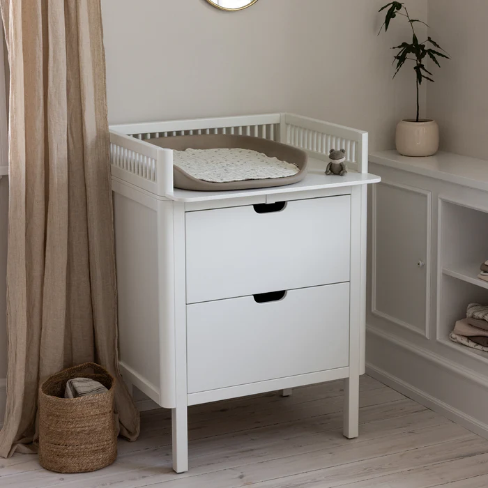 Sebra Skötbord med lådor, White