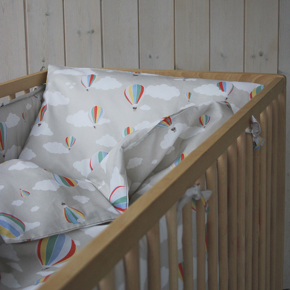 Rätt Start Luftballong Påslakanset vagn/vagga greige