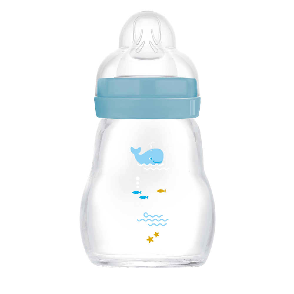 MAM Feel Good Glasflaska 170 ml Blandade färger 1p