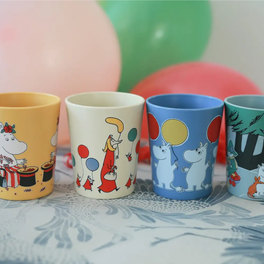 Rätt Start Mumin Festligheter Tumblermugg gul