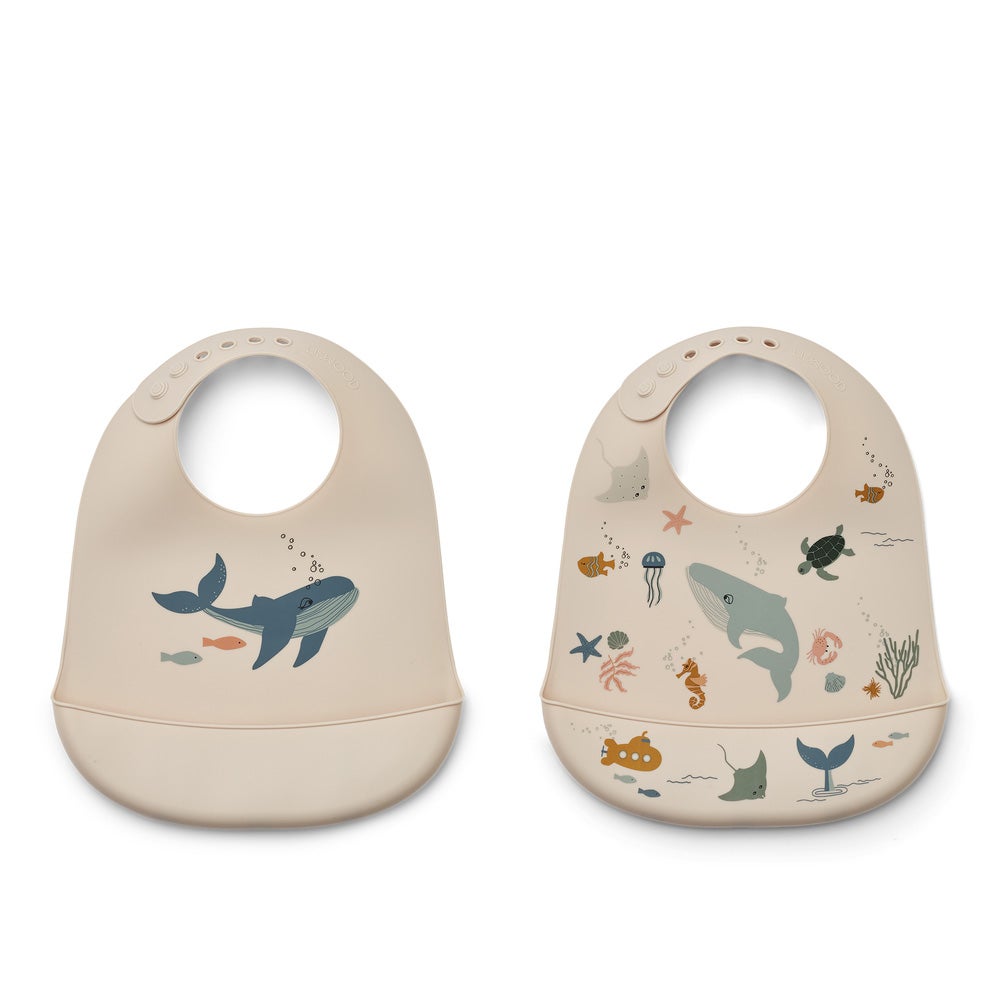 Liewood Tilda haklapp 2-Pack Sea creature / Sandy 1032