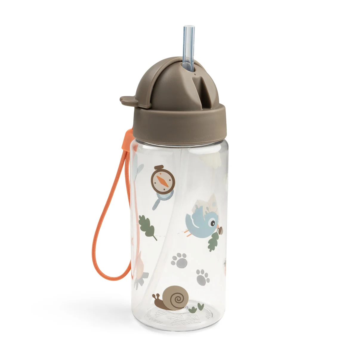 Done by Deer Vattenflaska med sugrör tiny trails sand 350 ml