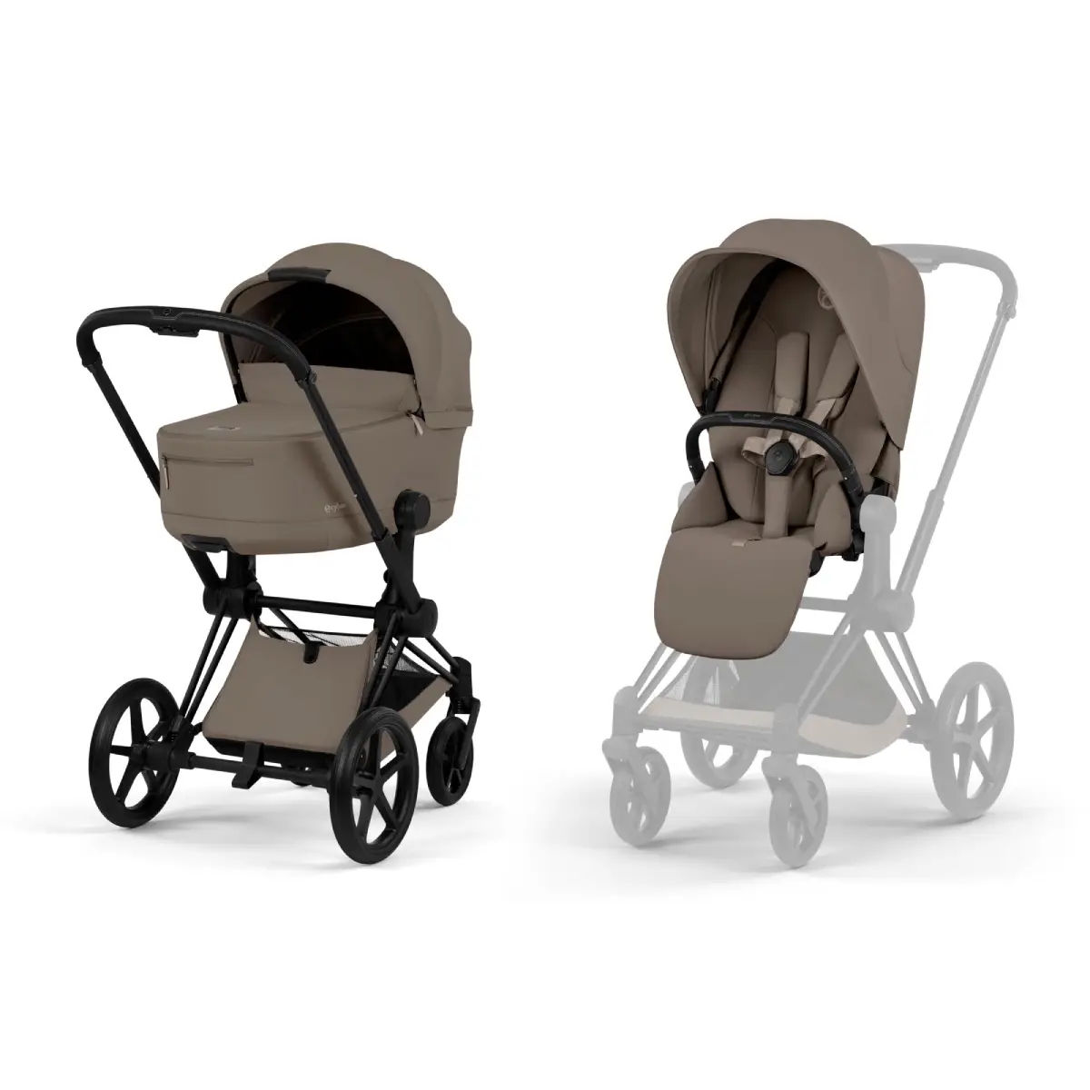 Cybex Priam Barnvagn Matt Black/Coconut Brown