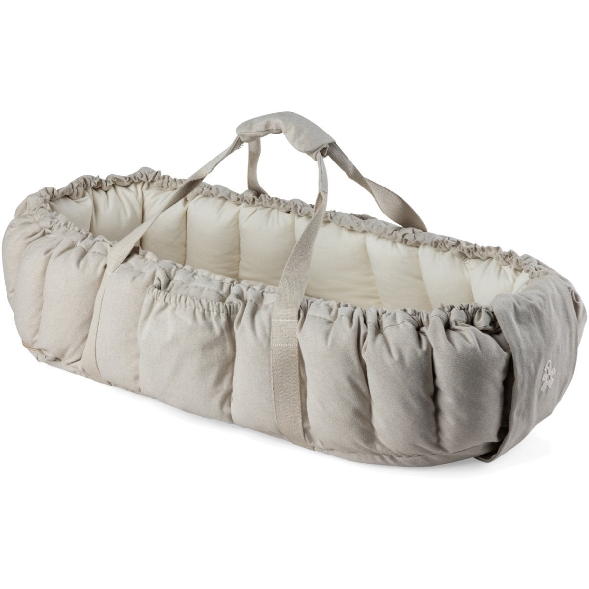 Sebra Babynest 3-i-1 med huv morning beige melange