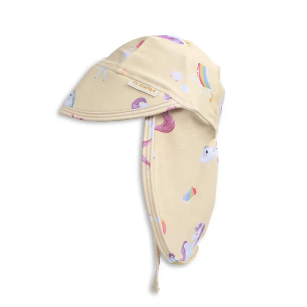 Filibabba lykke – UV badmössa 1-3 år – unicorn shores