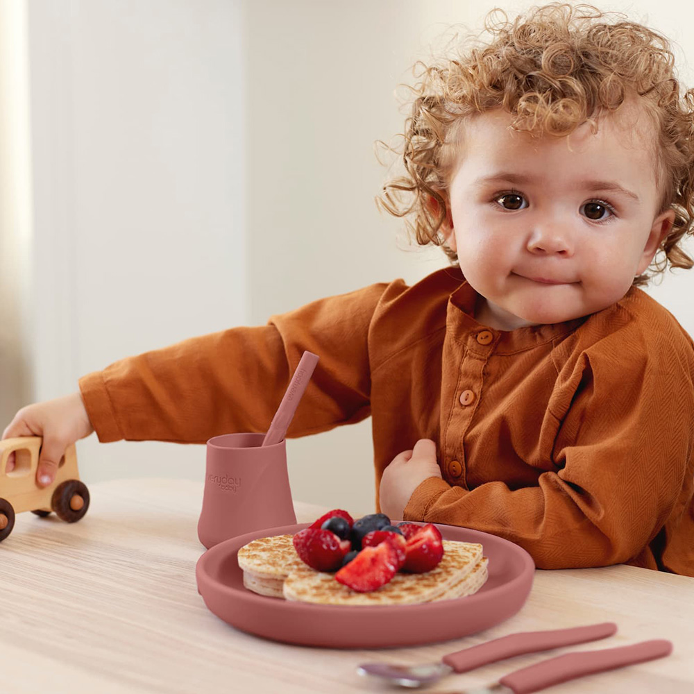 Everyday Baby silikontallrik Nature Red
