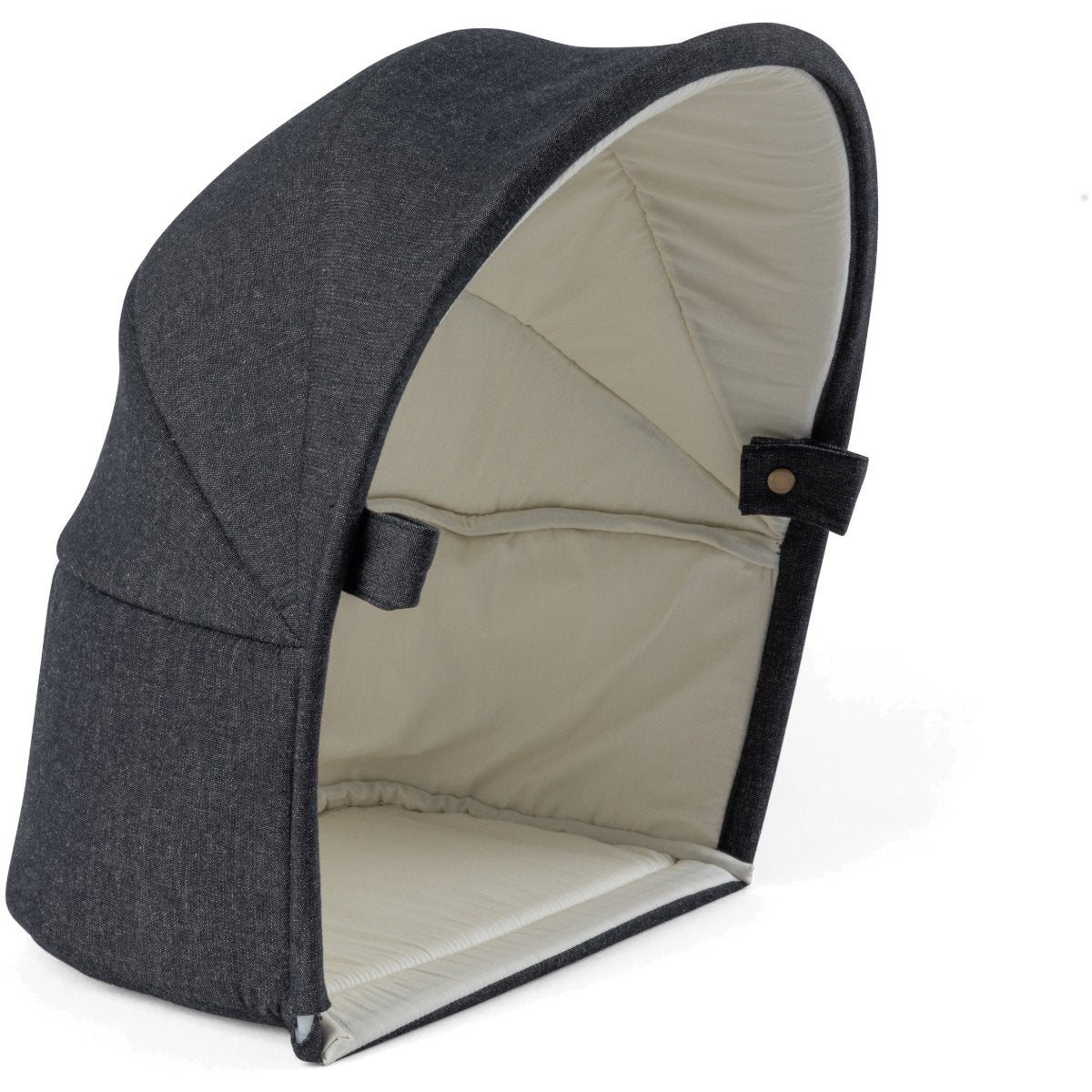 Sebra Babynest 3-i-1 med huv dark grey melange