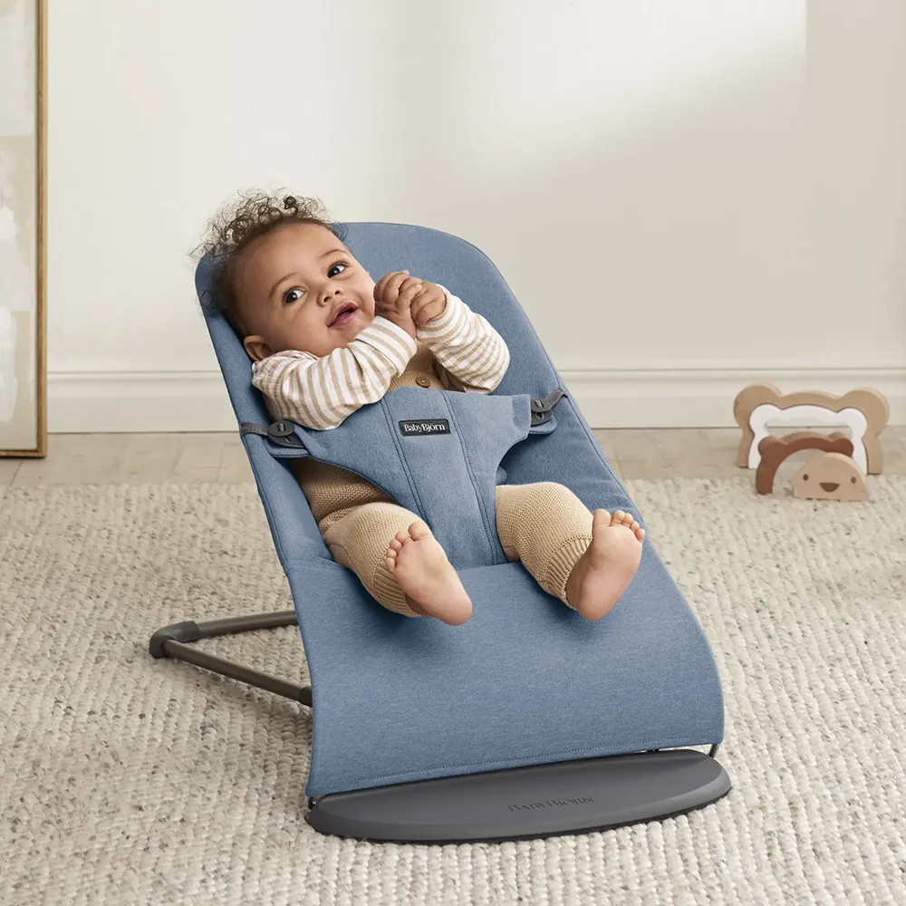 Babybjörn Babysitter Bliss vävd Melange Blue