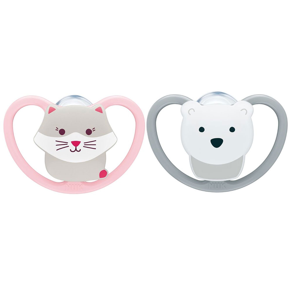 NUK napp perfect match air cat/polarbear 18 mån+