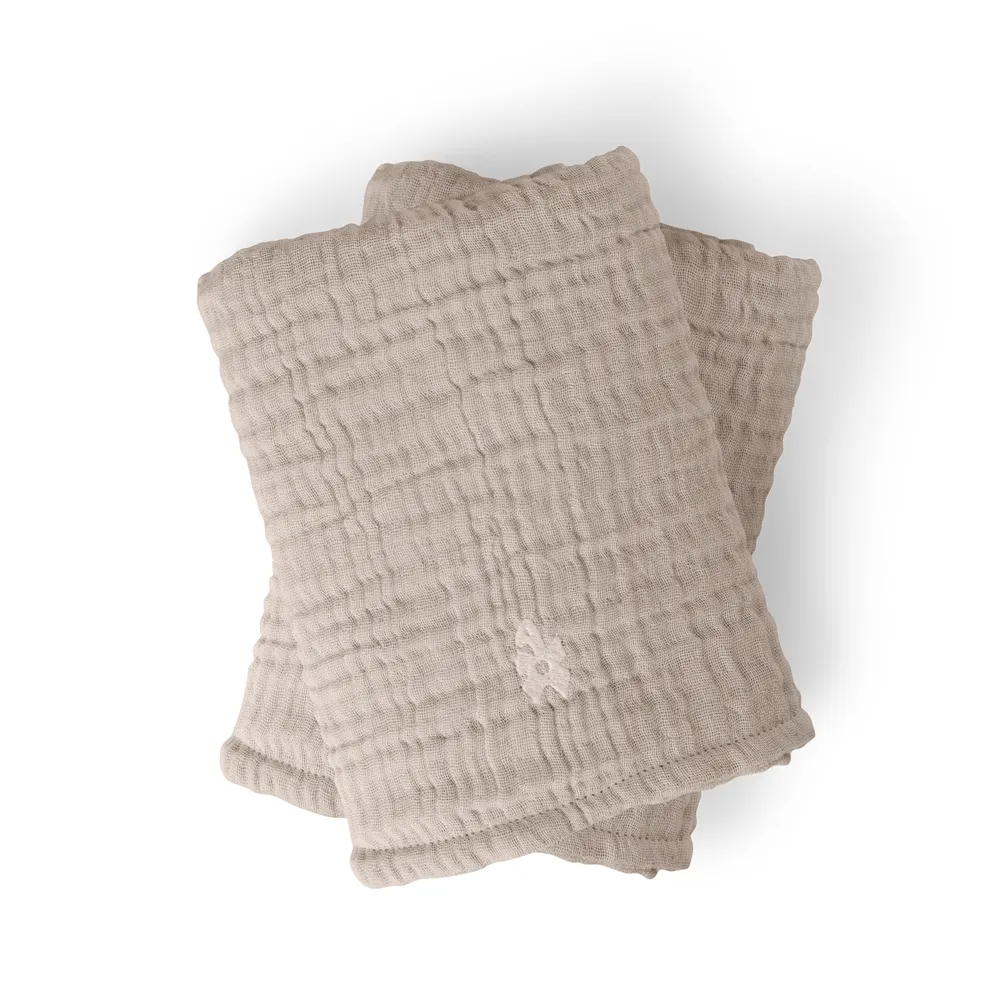 Sebra Skötbäddsunderlägg 2-pack muslin beige
