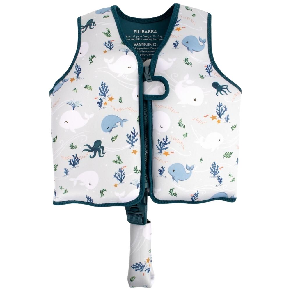 Filibabba Flytväst 1-2 år christian's whale tales