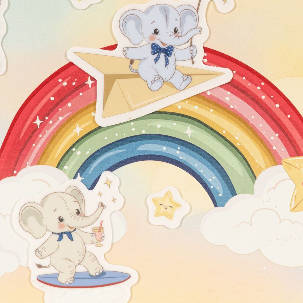Konges slöjd my sticker world Multi Regnbåge