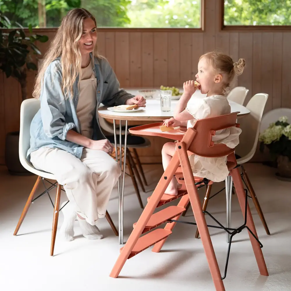 Kaos Klapp babyset Safety Rail & bricka Terracotta Pink