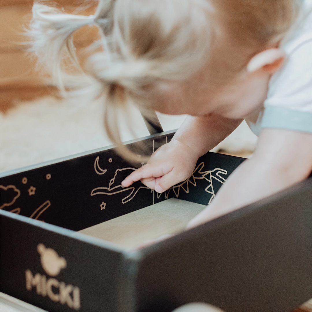 Micki Lära gå vagn Premium Svart