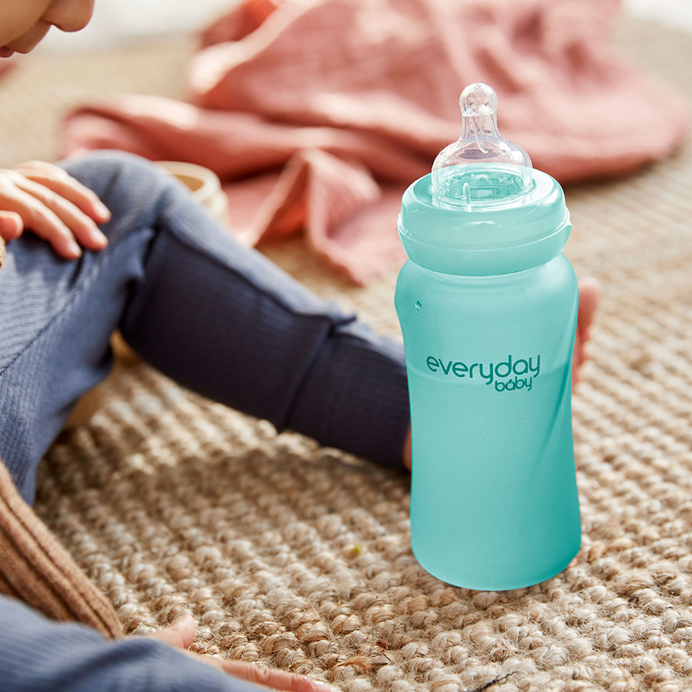 Everyday Baby nappflaska värmeavkännande Healthy + 240 ml - Turquoise
