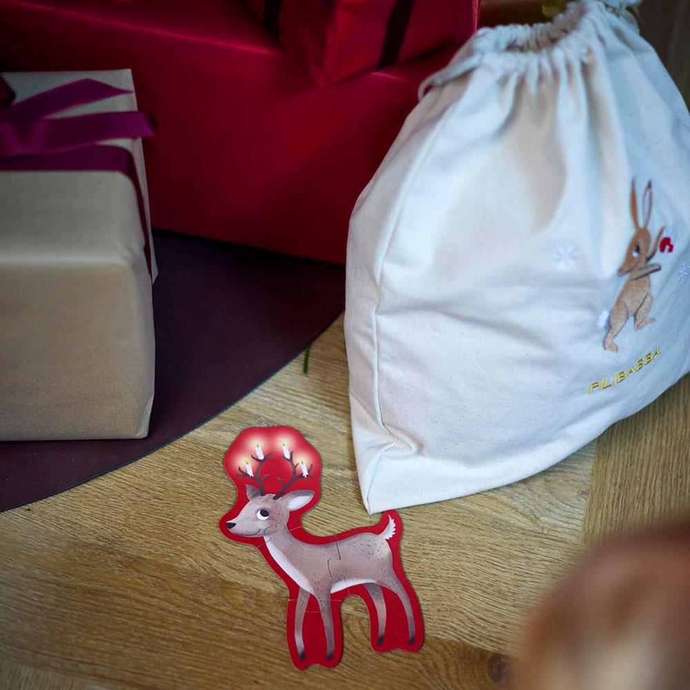 Filibabba set med 4 pussel Wonderful Winter Forest friends