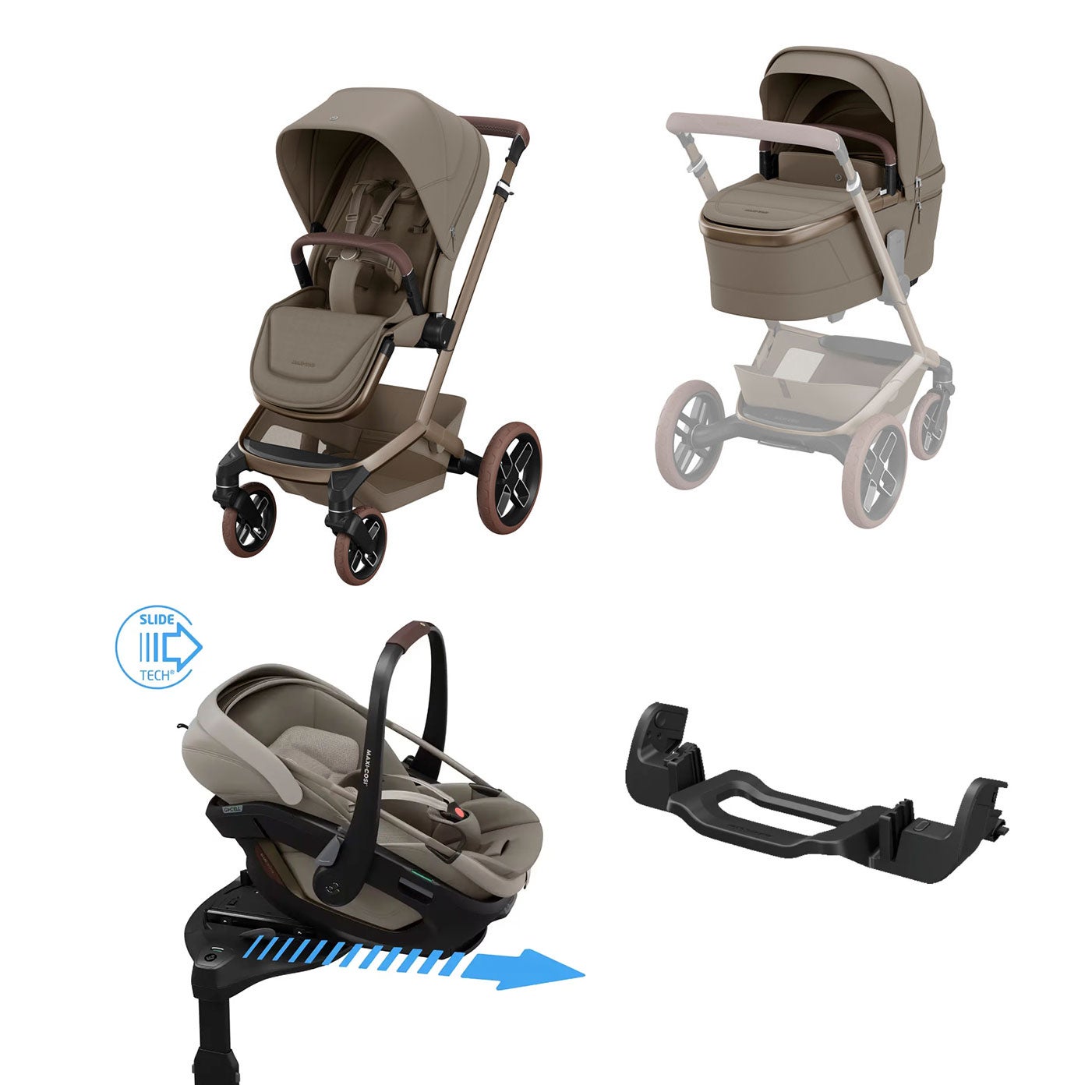 Maxi-Cosi Fame barnvagnspaket Coral Slide Pro