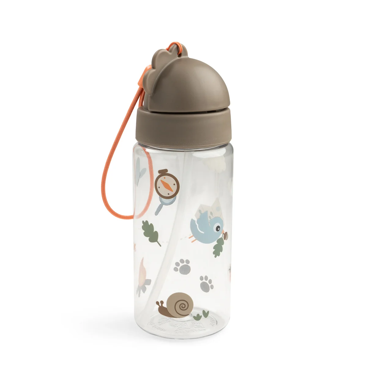 Done by Deer Vattenflaska med sugrör tiny trails sand 350 ml