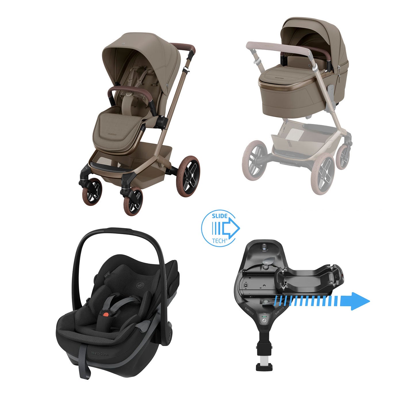 Maxi-Cosi Fame barnvagnspaket Pebble Slide Pro