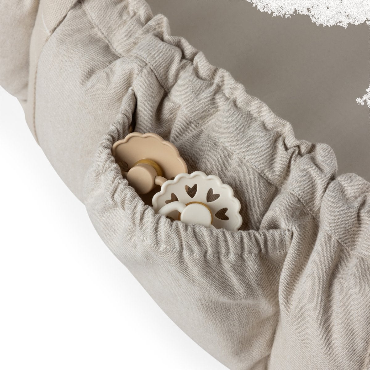 Sebra Babynest 3-i-1 med huv morning beige melange